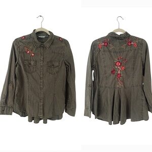 Nostalgia Olive Cotton Shirt